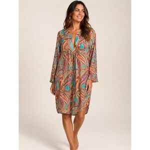 ROSA FAIA. NWT. MULTICOLOR DRESS/COVERALL. SML. KAIMANA.‎